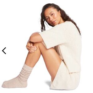 Pudus Cream Sweater Socks